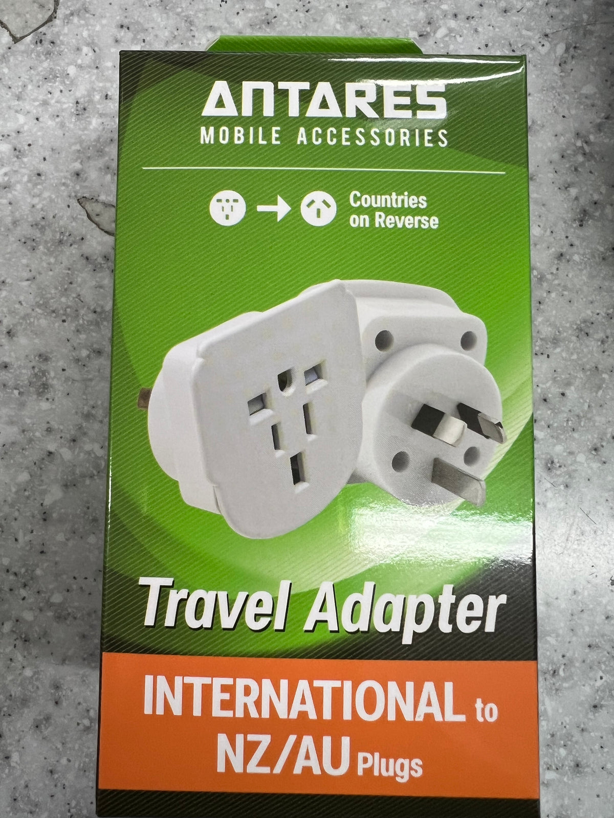 Antares Travel Adaptor International to NZ/AU Plugs