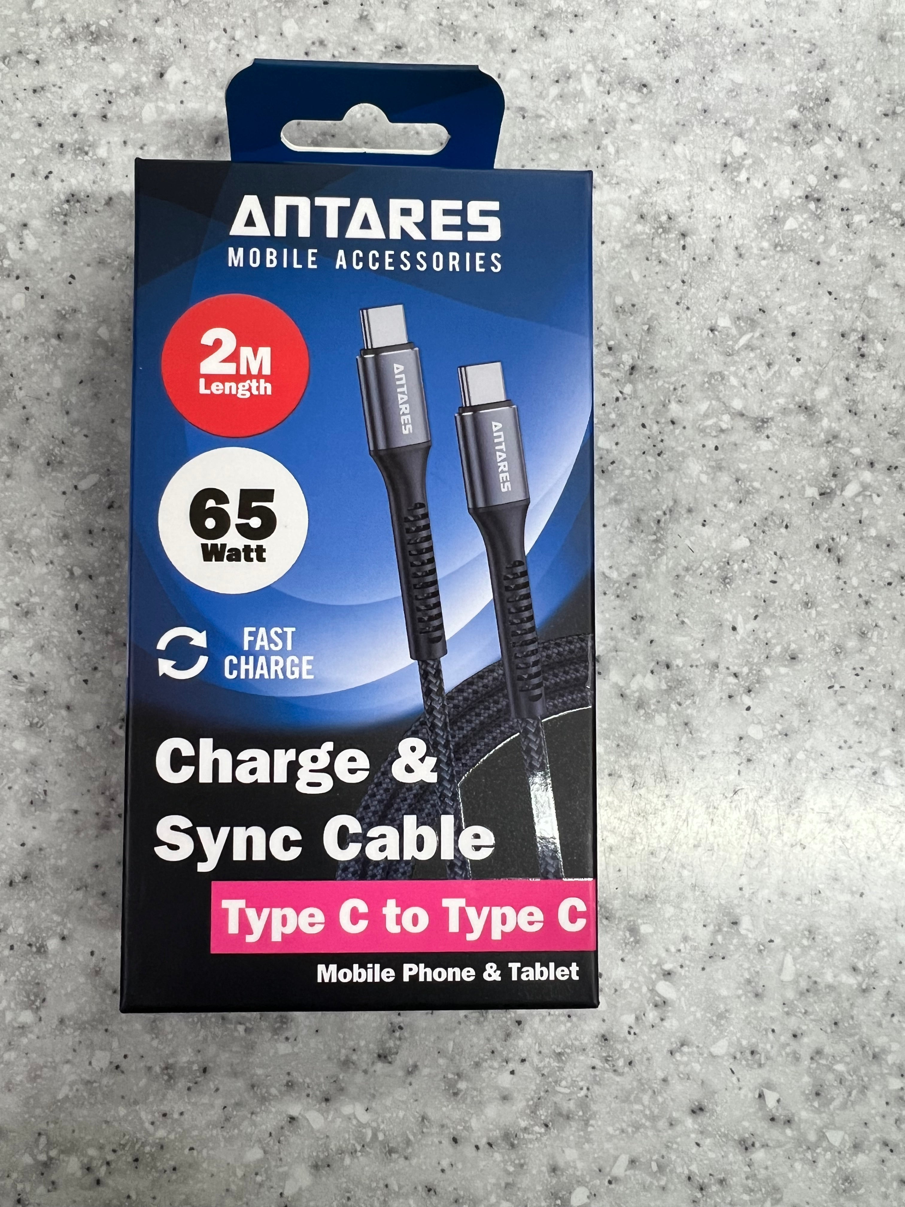 Antares 2m Charge & Sync Cable Type C to Type C