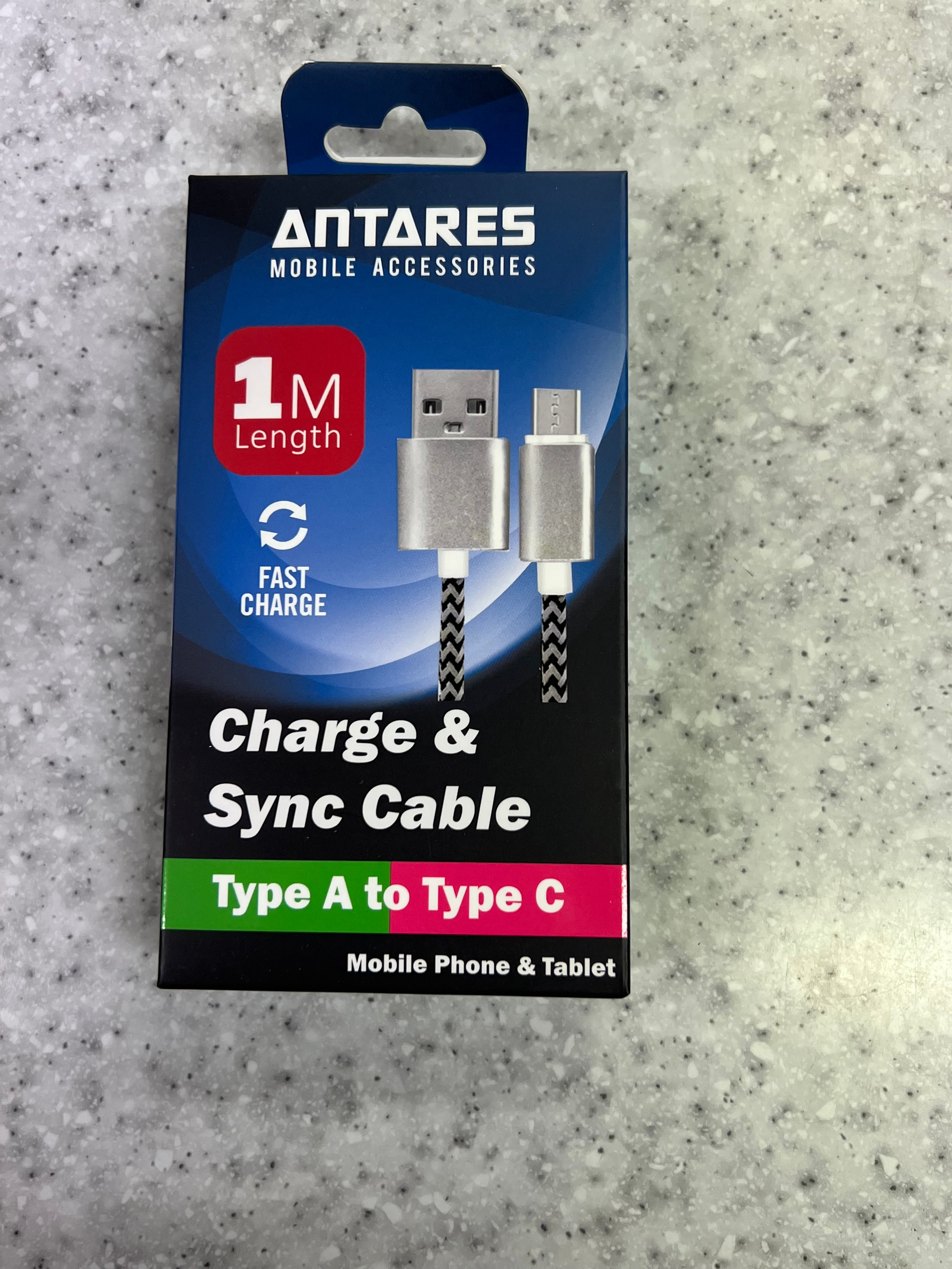 Antares 1m Charge & Sync Cable Type A to Type C