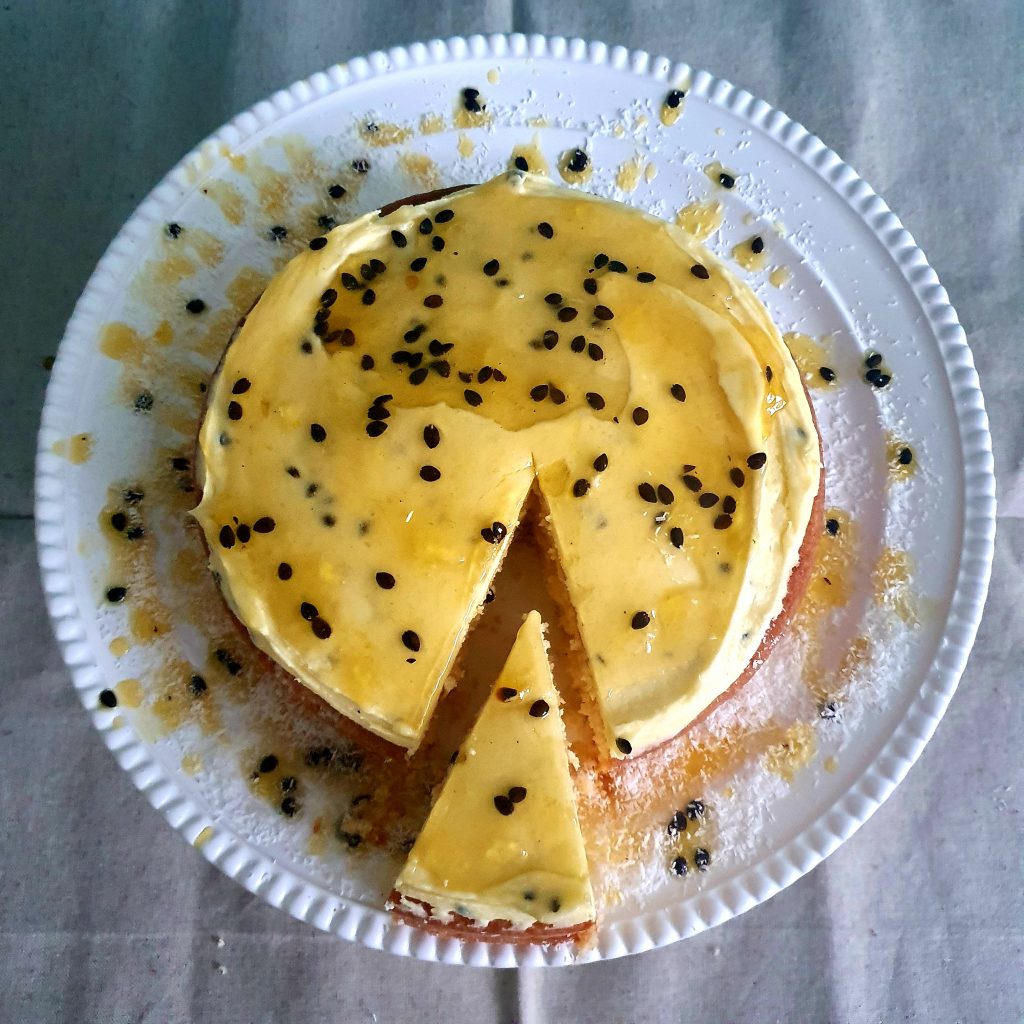 Arobake Passionfruit Coconut Cake