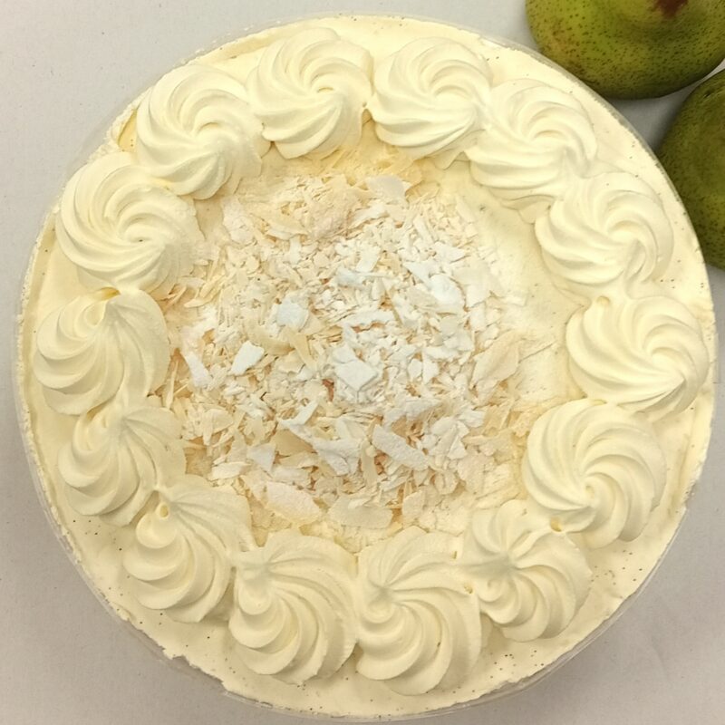 Arobake Vanilla Bean White Chocolate Pear Cake